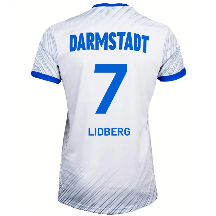 Danxen Dame Isac Lidberg #7 Hvit Blå Bortetrøye Drakt Trøye 2024/25 Skjorter T-Skjorte