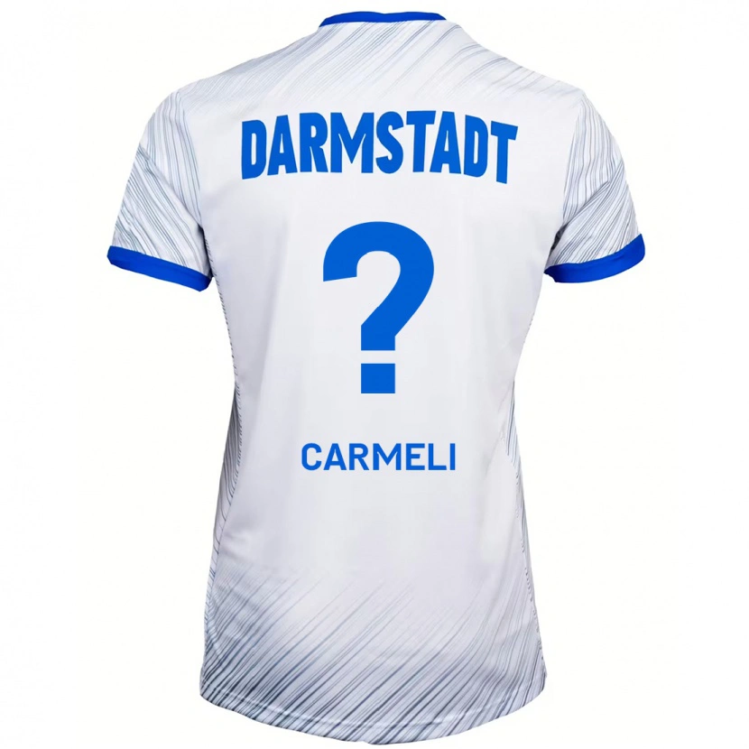 Danxen Dame Liad Carmeli #0 Hvit Blå Bortetrøye Drakt Trøye 2024/25 Skjorter T-Skjorte
