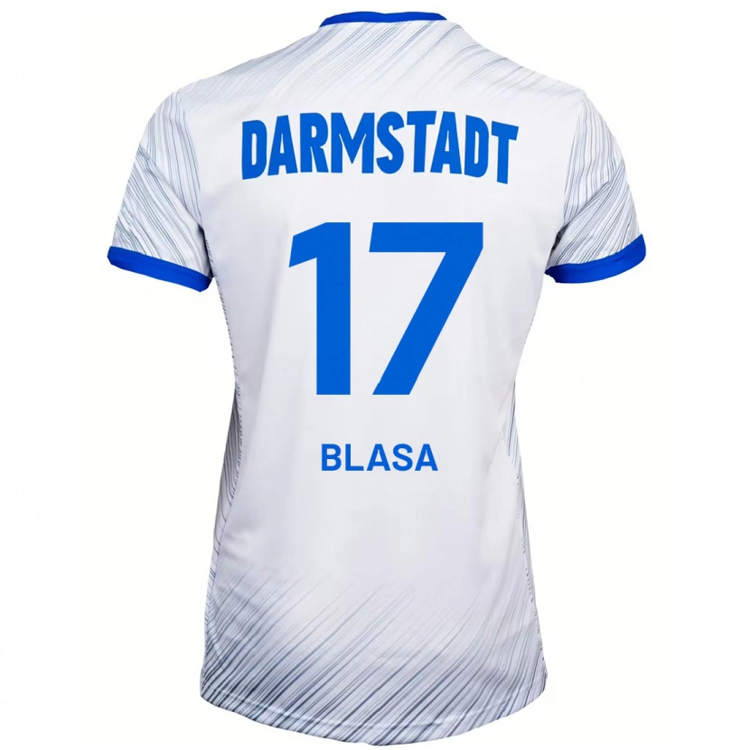 Danxen Dame Keanu Blasa #17 Hvit Blå Bortetrøye Drakt Trøye 2024/25 Skjorter T-Skjorte