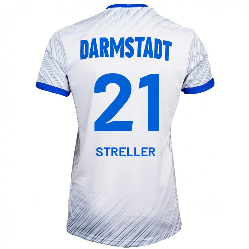 Danxen Dame Till Streller #21 Hvit Blå Bortetrøye Drakt Trøye 2024/25 Skjorter T-Skjorte