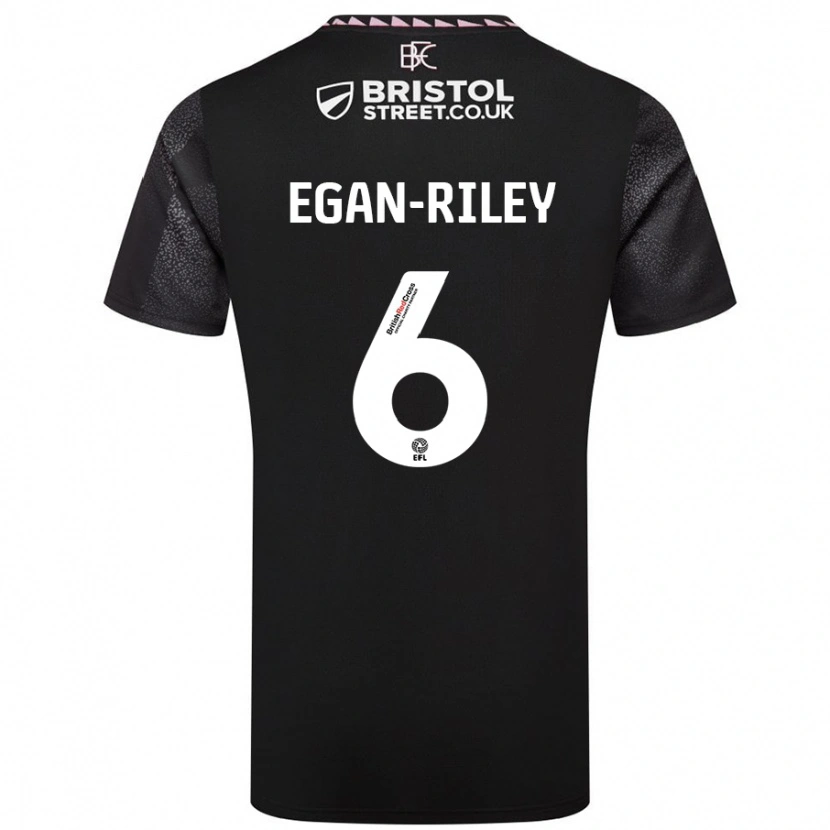 Danxen Dame Cj Egan-Riley #6 Svart Bortetrøye Drakt Trøye 2024/25 Skjorter T-Skjorte