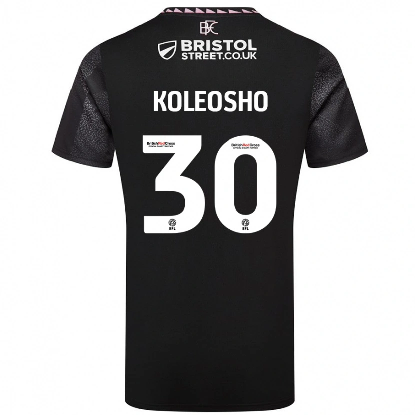 Danxen Dame Luca Koleosho #30 Svart Bortetrøye Drakt Trøye 2024/25 Skjorter T-Skjorte
