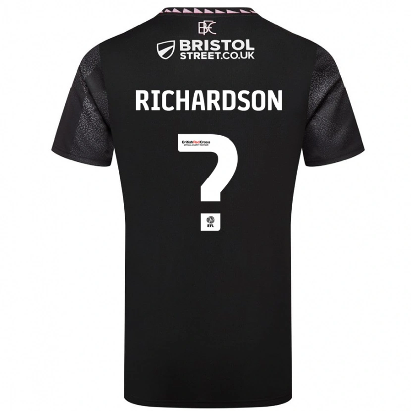 Danxen Dame Lewis Richardson #0 Svart Bortetrøye Drakt Trøye 2024/25 Skjorter T-Skjorte