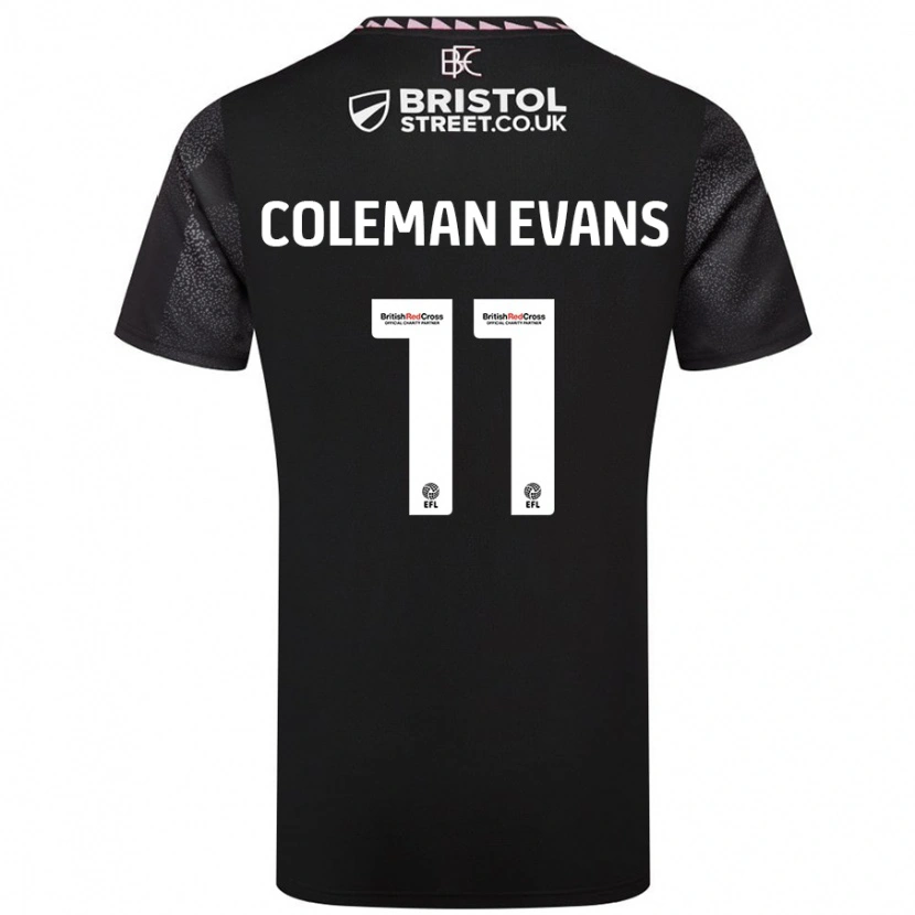 Danxen Dame Amaya Coleman-Evans #11 Svart Bortetrøye Drakt Trøye 2024/25 Skjorter T-Skjorte