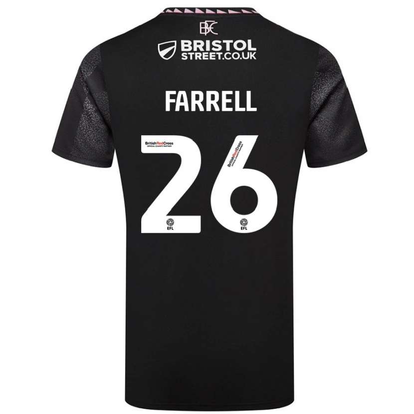 Danxen Dame Lucy Farrell #26 Svart Bortetrøye Drakt Trøye 2024/25 Skjorter T-Skjorte