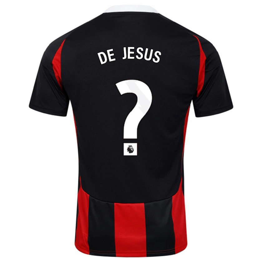 Danxen Dame Brad De Jesus #0 Svart Rød Bortetrøye Drakt Trøye 2024/25 Skjorter T-Skjorte