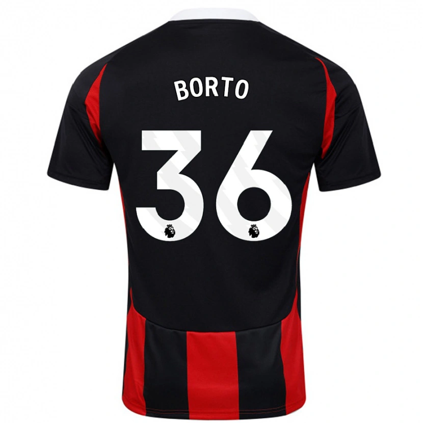 Danxen Dame Alex Borto #36 Svart Rød Bortetrøye Drakt Trøye 2024/25 Skjorter T-Skjorte