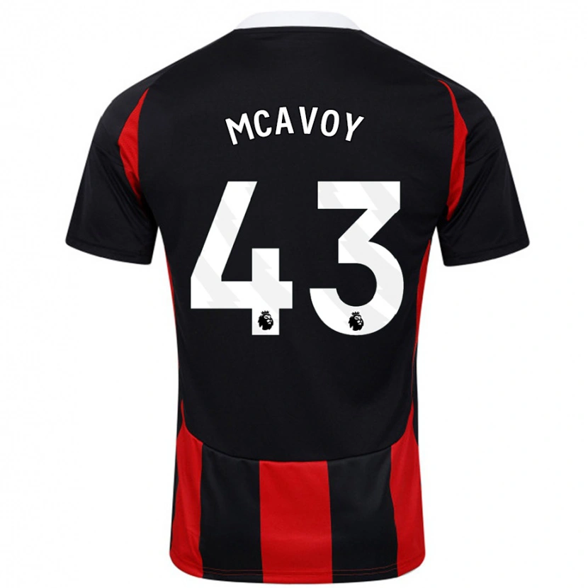 Danxen Dame Connor Mcavoy #43 Svart Rød Bortetrøye Drakt Trøye 2024/25 Skjorter T-Skjorte