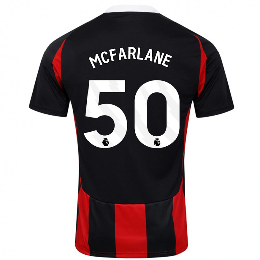 Danxen Dame Callum Mcfarlane #50 Svart Rød Bortetrøye Drakt Trøye 2024/25 Skjorter T-Skjorte