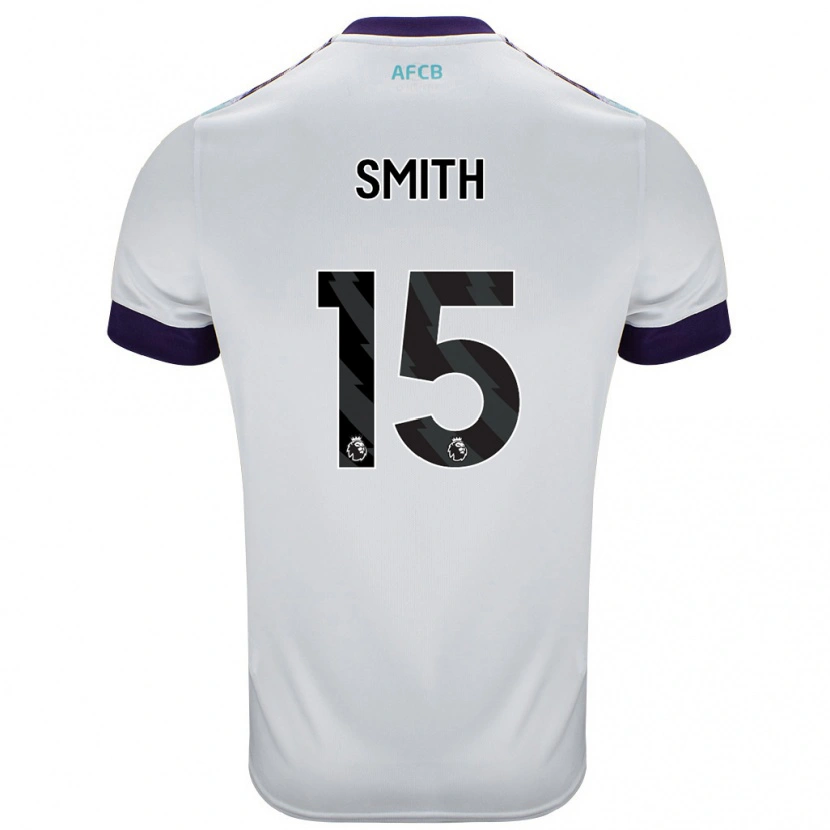 Danxen Dame Adam Smith #15 Hvit Grønn Lilla Bortetrøye Drakt Trøye 2024/25 Skjorter T-Skjorte