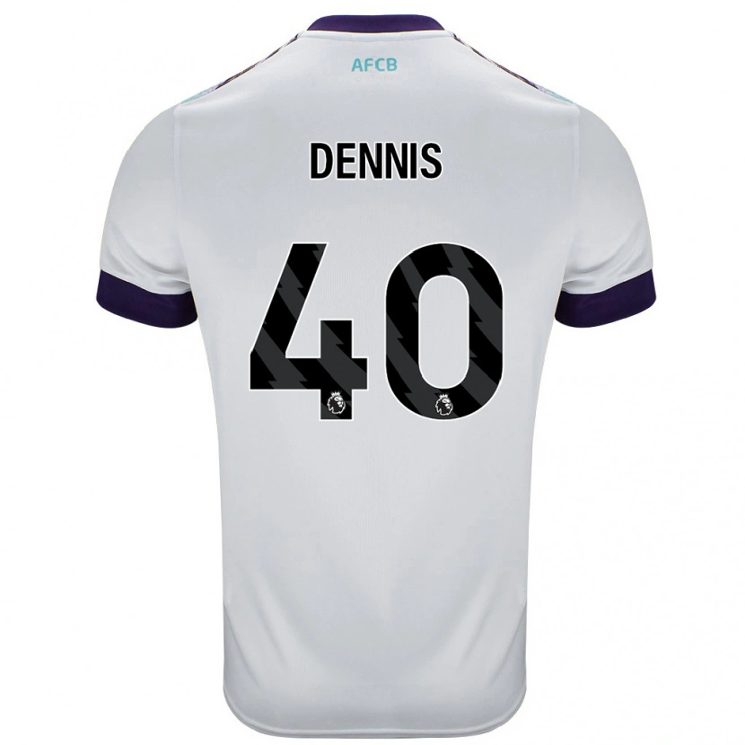 Danxen Dame Will Dennis #40 Hvit Grønn Lilla Bortetrøye Drakt Trøye 2024/25 Skjorter T-Skjorte