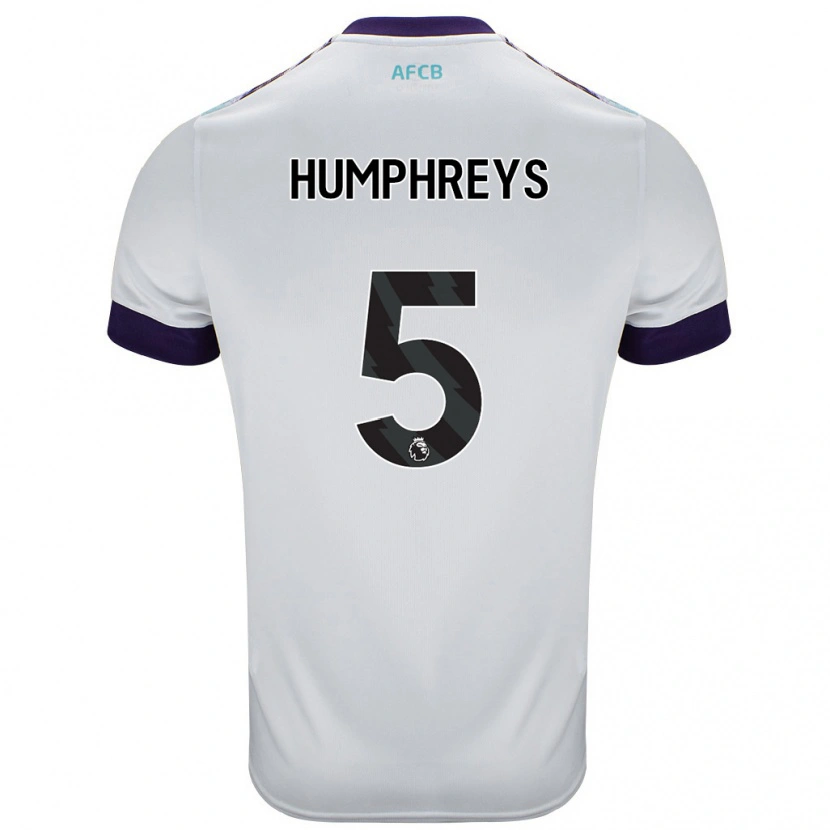 Danxen Dame Holly Humphreys #5 Hvit Grønn Lilla Bortetrøye Drakt Trøye 2024/25 Skjorter T-Skjorte