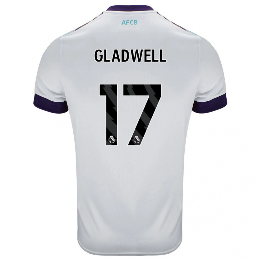 Danxen Dame Molly Gladwell #17 Hvit Grønn Lilla Bortetrøye Drakt Trøye 2024/25 Skjorter T-Skjorte