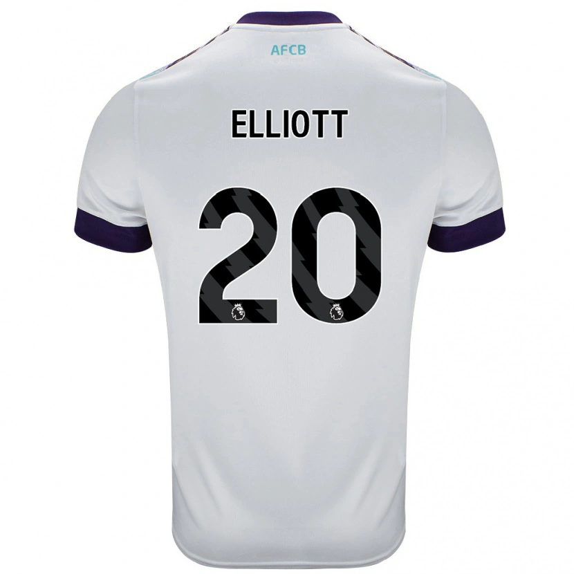 Danxen Dame Kaitlyn Elliott #20 Hvit Grønn Lilla Bortetrøye Drakt Trøye 2024/25 Skjorter T-Skjorte