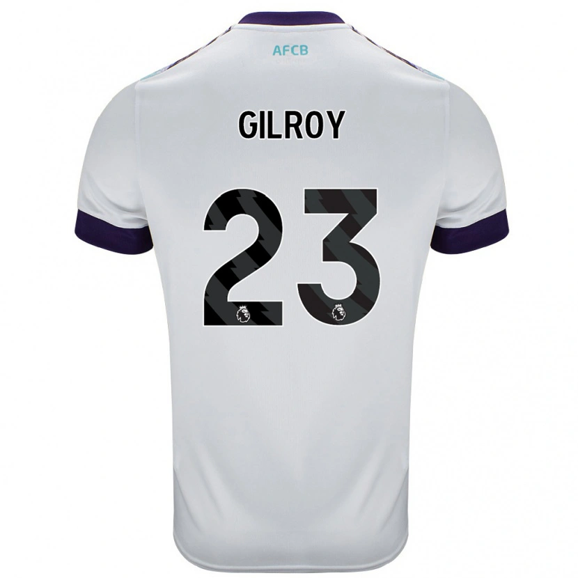 Danxen Dame Chloe Gilroy #23 Hvit Grønn Lilla Bortetrøye Drakt Trøye 2024/25 Skjorter T-Skjorte