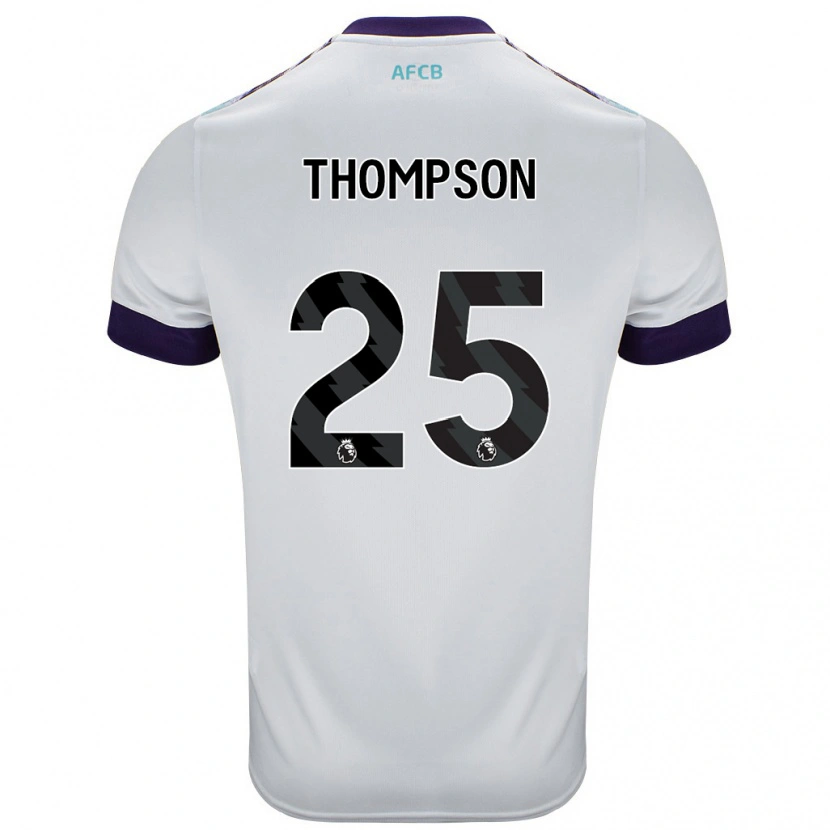 Danxen Dame Kenni Thompson #25 Hvit Grønn Lilla Bortetrøye Drakt Trøye 2024/25 Skjorter T-Skjorte