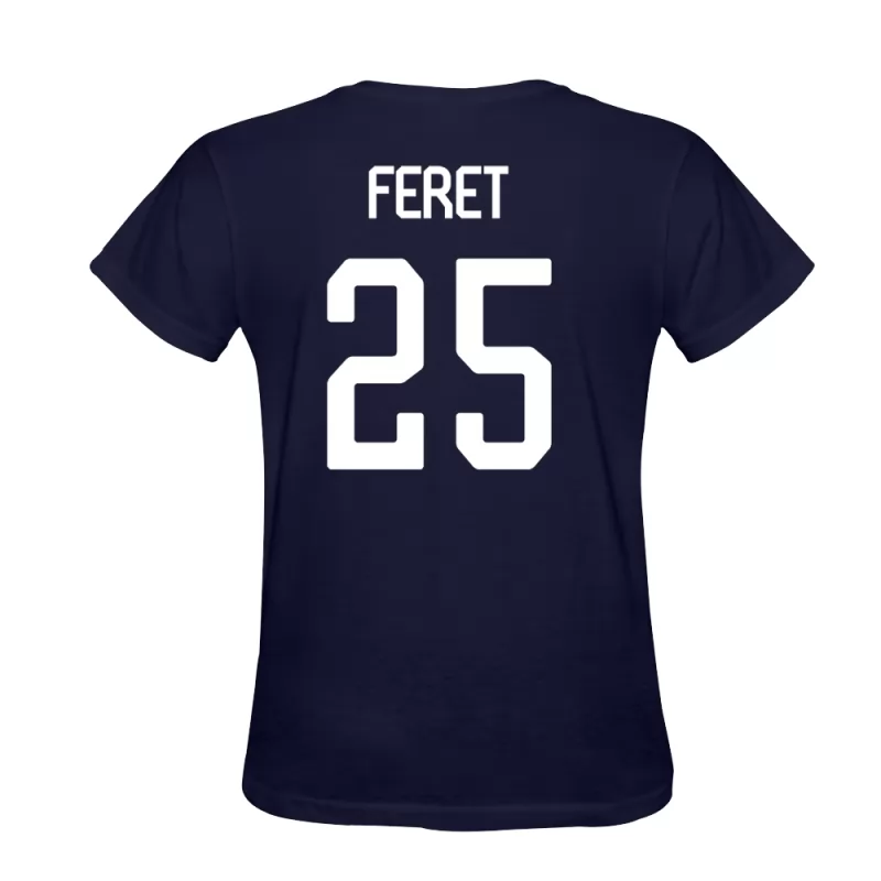 Mann Julien Feret #25 Mørkeblå Drakt T-skjorte Design Trøye Skjorter