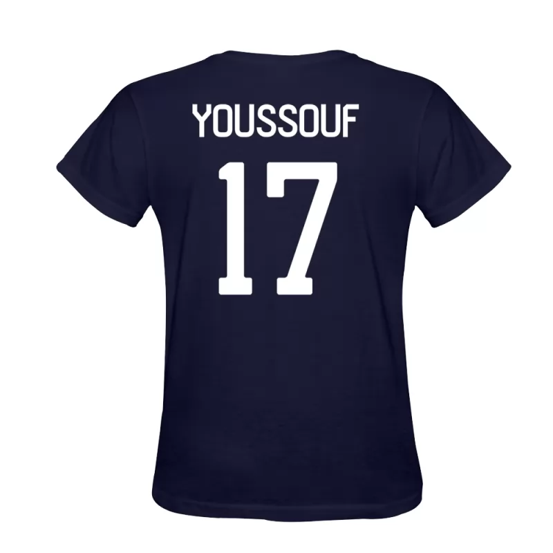Mann Benjaloud Youssouf #17 Mørkeblå Drakt T-skjorte Design Trøye Skjorter