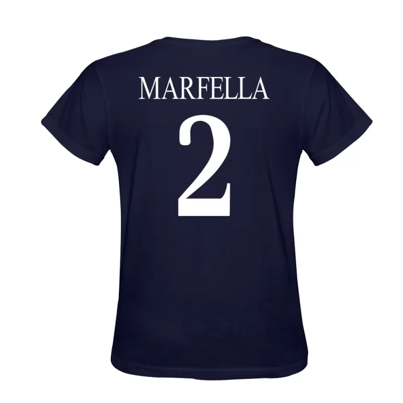 Mann Simone Marfella #2 Mørkeblå Drakt T-skjorte Design Trøye Skjorter