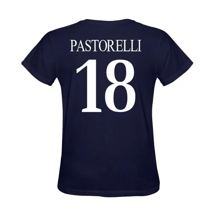 Mann Lorenzo Pastorelli #18 Mørkeblå Drakt T-skjorte Design Trøye Skjorter