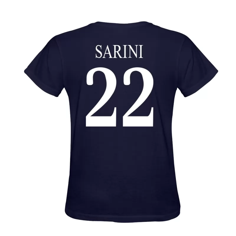Mann Lorenzo Sarini #22 Mørkeblå Drakt T-skjorte Design Trøye Skjorter
