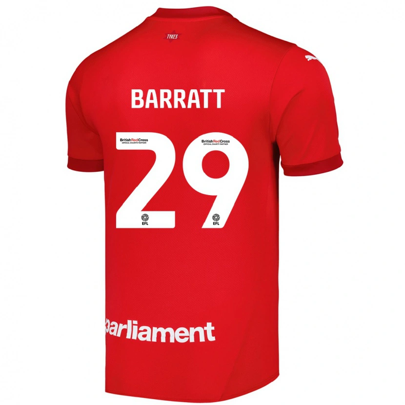 Danxen Barn Connor Barratt #29 Rød Hjemmetrøye Drakt Trøye 2024/25 Skjorter T-Skjorte