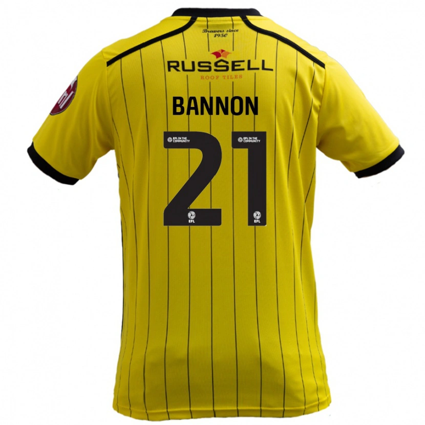 Danxen Barn Alex Bannon #21 Gul Hjemmetrøye Drakt Trøye 2024/25 Skjorter T-Skjorte