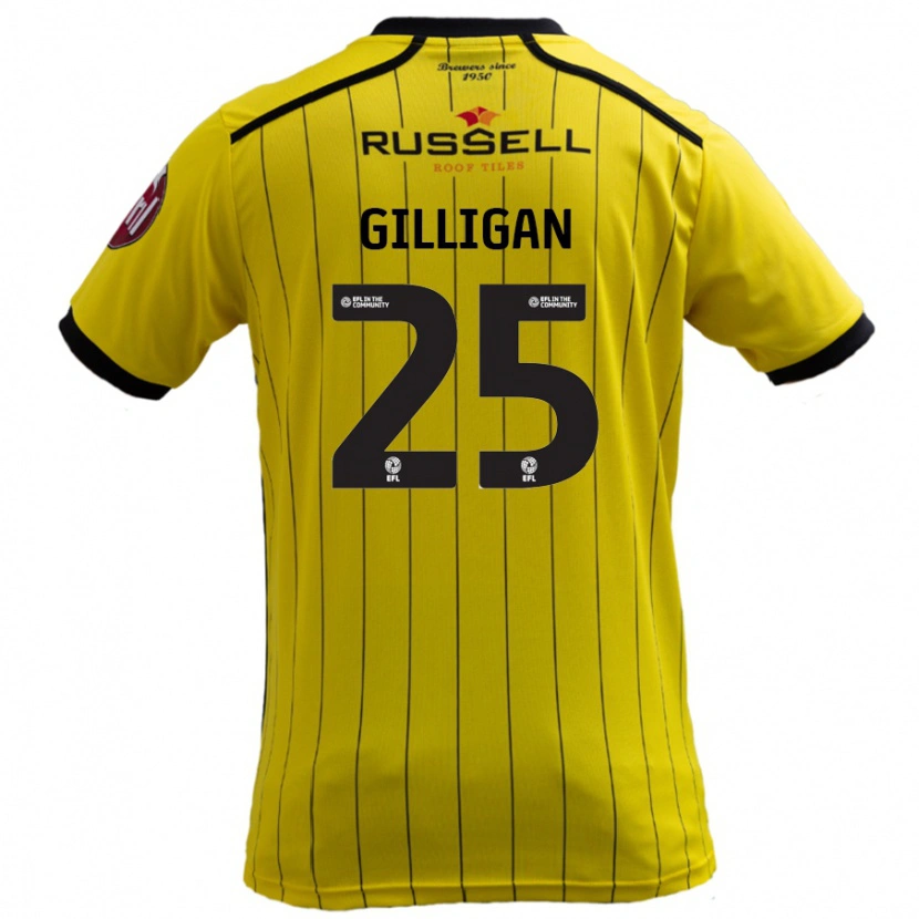Danxen Barn Ciaran Gilligan #25 Gul Hjemmetrøye Drakt Trøye 2024/25 Skjorter T-Skjorte