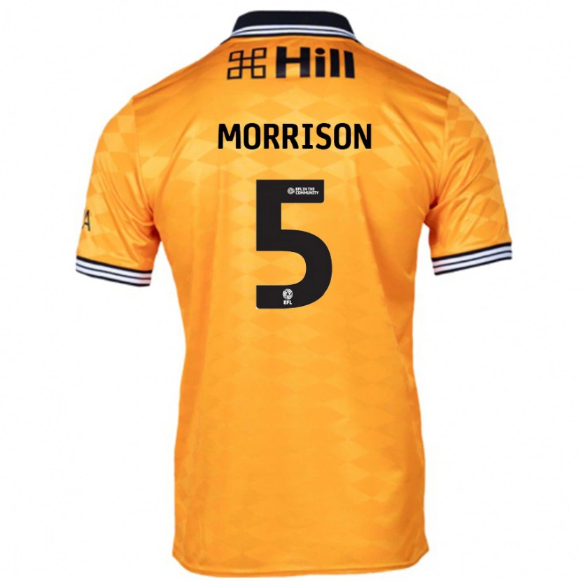 Danxen Barn Michael Morrison #5 Oransje Hjemmetrøye Drakt Trøye 2024/25 Skjorter T-Skjorte