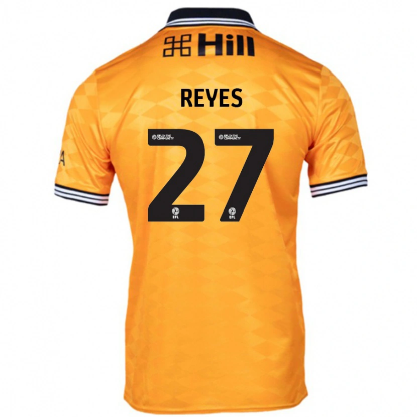 Danxen Barn Vicente Reyes #27 Oransje Hjemmetrøye Drakt Trøye 2024/25 Skjorter T-Skjorte
