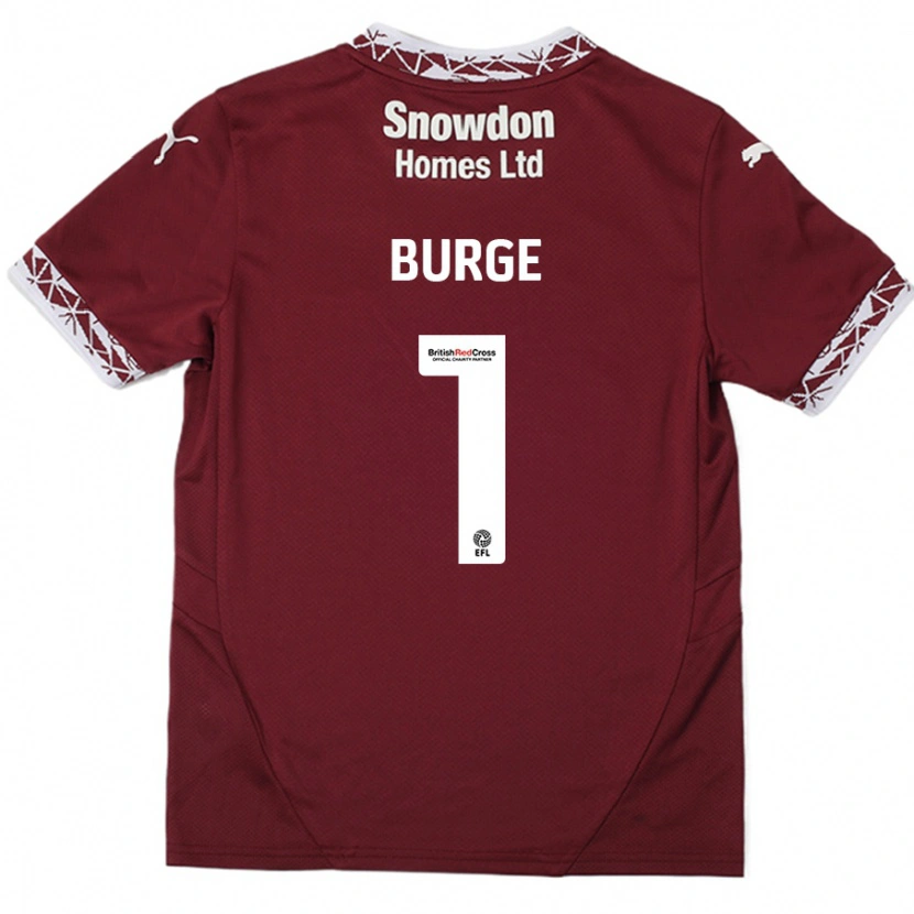 Danxen Barn Lee Burge #1 Burgund Hjemmetrøye Drakt Trøye 2024/25 Skjorter T-Skjorte