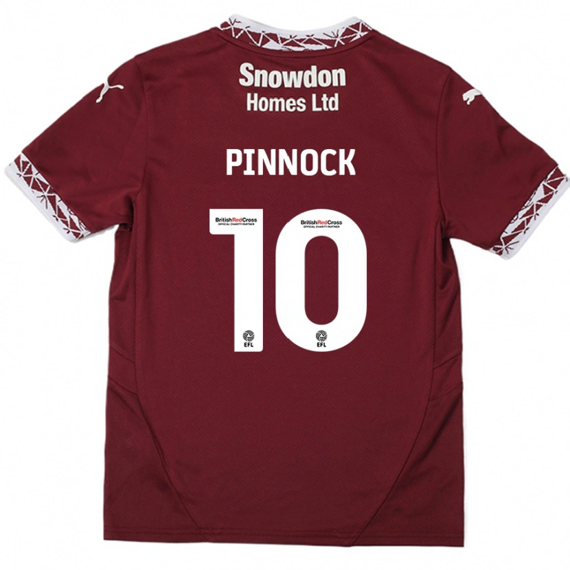 Danxen Barn Mitch Pinnock #10 Burgund Hjemmetrøye Drakt Trøye 2024/25 Skjorter T-Skjorte