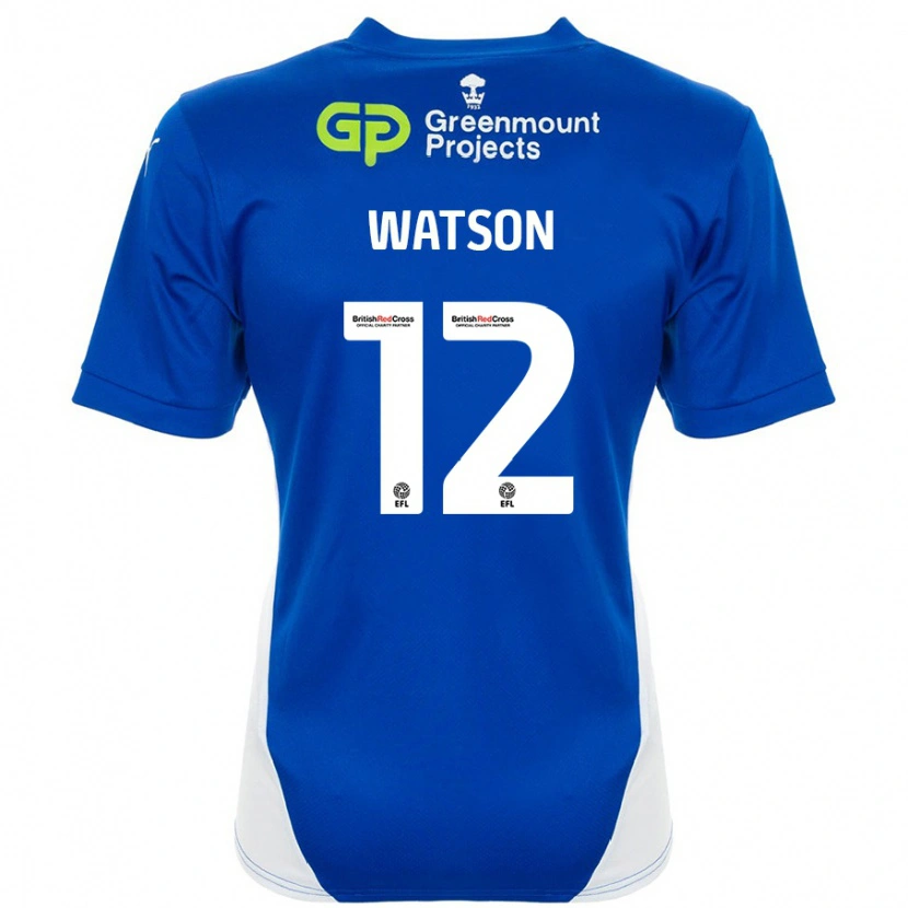 Danxen Barn Tom Watson #12 Blå Hvit Hjemmetrøye Drakt Trøye 2024/25 Skjorter T-Skjorte