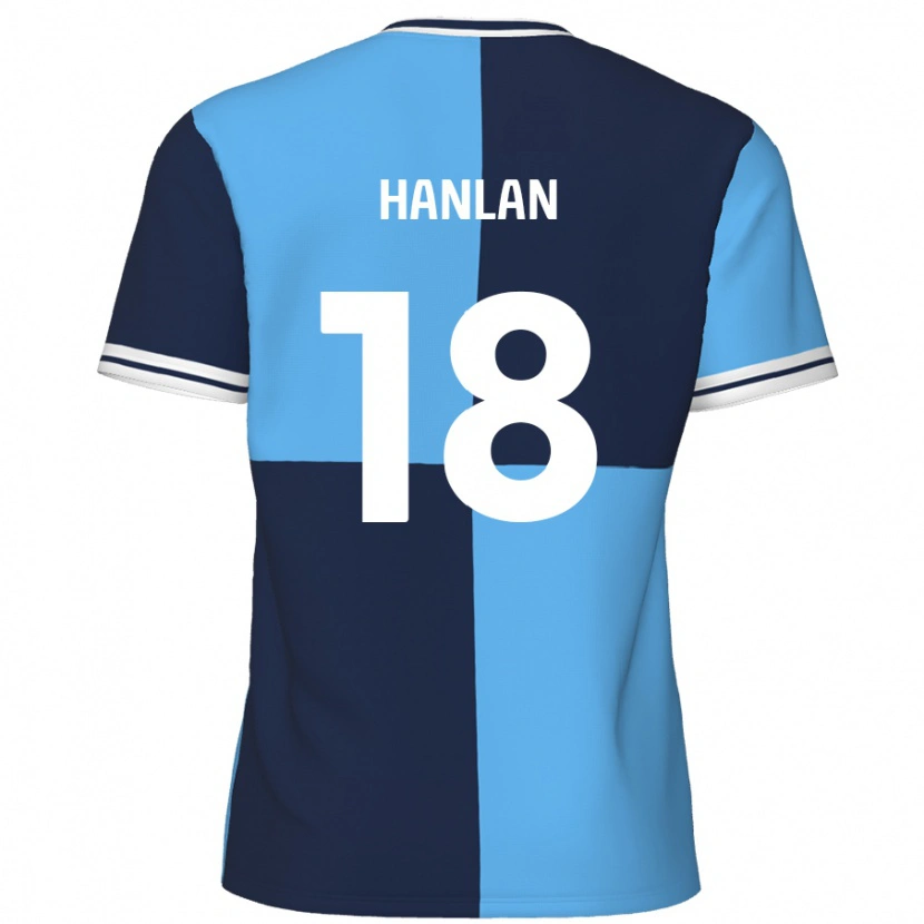 Danxen Barn Brandon Hanlan #18 Himmelblå Mørkeblå Hjemmetrøye Drakt Trøye 2024/25 Skjorter T-Skjorte