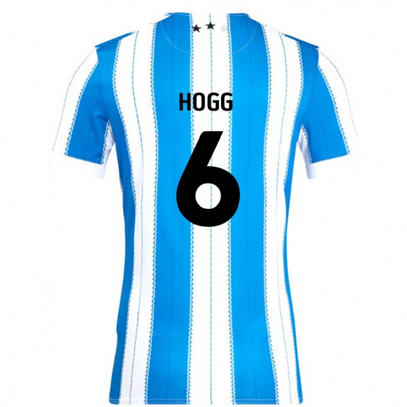 Danxen Barn Jonathan Hogg #6 Blå Hvit Hjemmetrøye Drakt Trøye 2024/25 Skjorter T-Skjorte