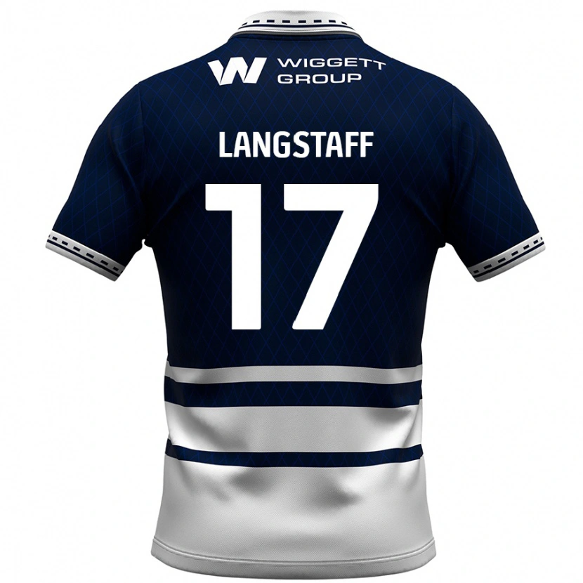Danxen Barn Macaulay Langstaff #17 Marineblå Hvit Hjemmetrøye Drakt Trøye 2024/25 Skjorter T-Skjorte
