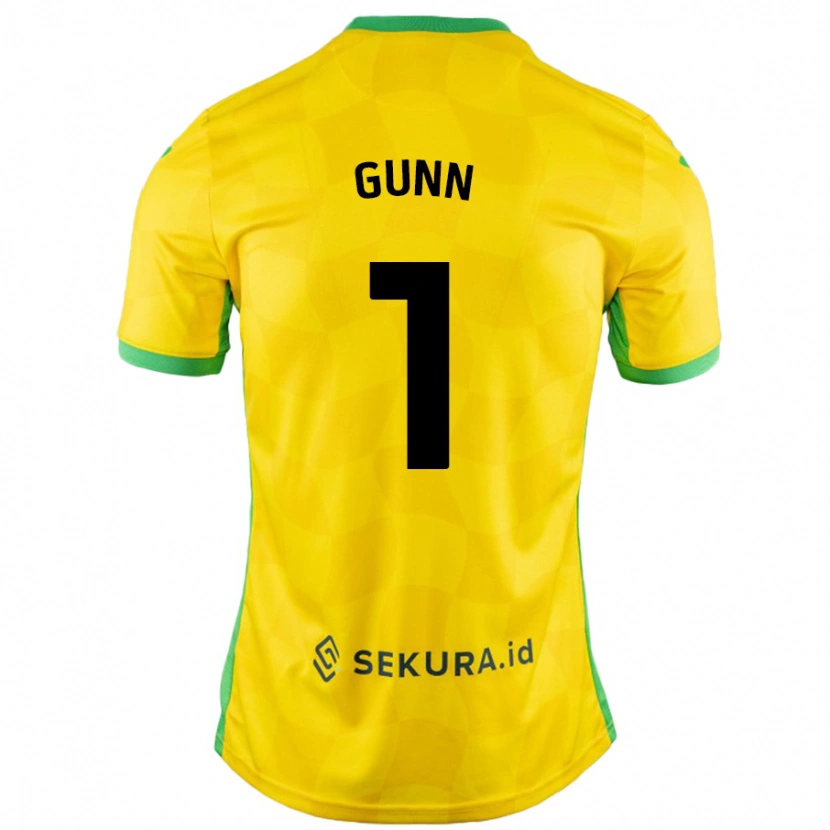 Danxen Barn Angus Gunn #1 Gul Grønn Hjemmetrøye Drakt Trøye 2024/25 Skjorter T-Skjorte