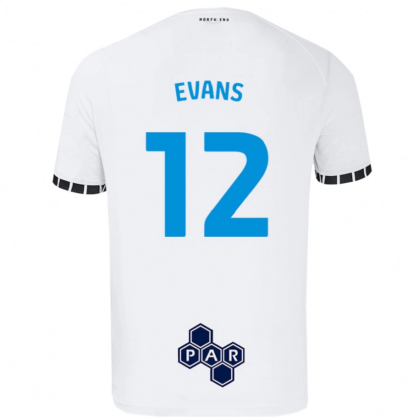 Danxen Barn Ched Evans #12 Hvit Hjemmetrøye Drakt Trøye 2024/25 Skjorter T-Skjorte