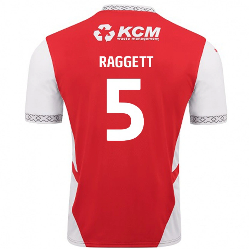 Danxen Barn Sean Raggett #5 Rød Hvit Hjemmetrøye Drakt Trøye 2024/25 Skjorter T-Skjorte