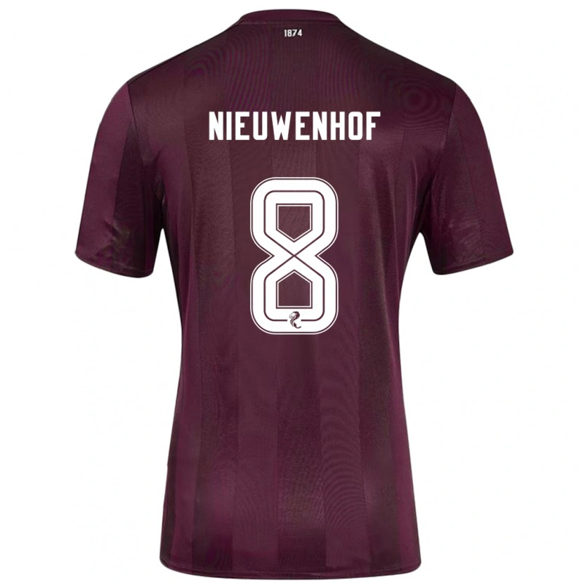 Danxen Barn Calem Nieuwenhof #8 Burgund Hjemmetrøye Drakt Trøye 2024/25 Skjorter T-Skjorte