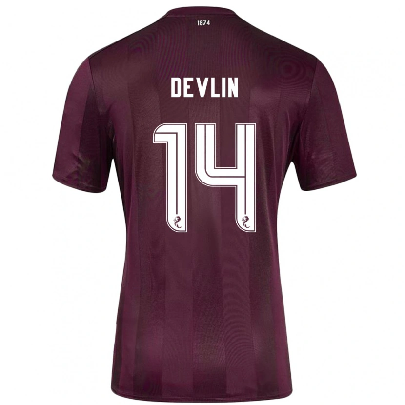 Danxen Barn Cammy Devlin #14 Burgund Hjemmetrøye Drakt Trøye 2024/25 Skjorter T-Skjorte