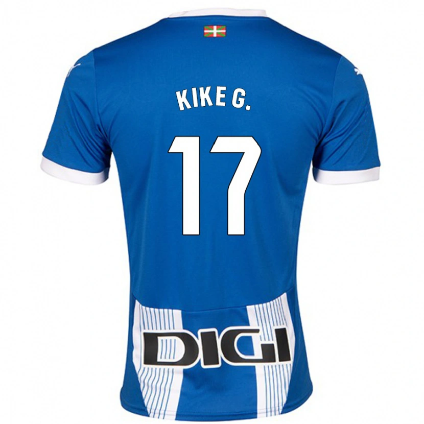 Danxen Barn Kike García #17 Blå Hjemmetrøye Drakt Trøye 2024/25 Skjorter T-Skjorte