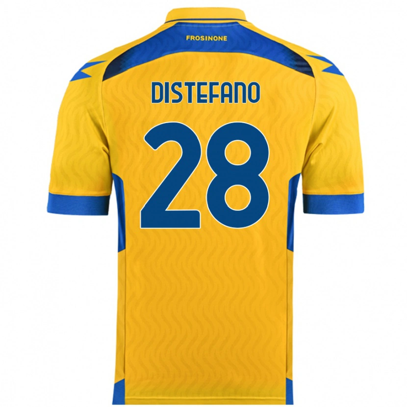 Danxen Barn Filippo Distefano #28 Gul Hjemmetrøye Drakt Trøye 2024/25 Skjorter T-Skjorte