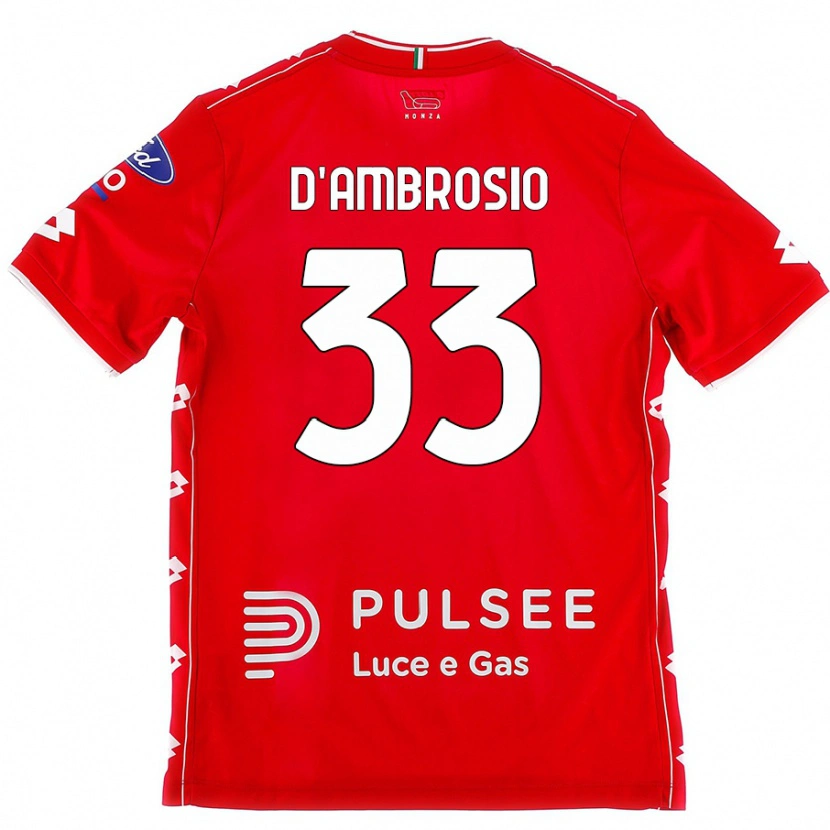 Danxen Barn Danilo D'ambrosio #33 Rød Hvit Hjemmetrøye Drakt Trøye 2024/25 Skjorter T-Skjorte