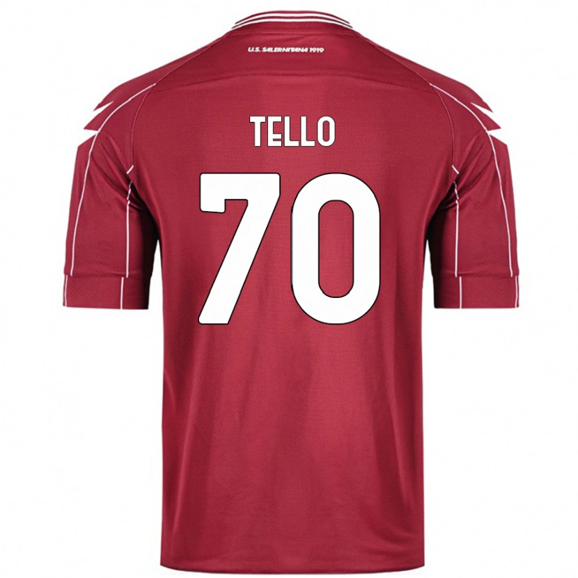 Danxen Barn Andrés Tello #70 Burgund Hjemmetrøye Drakt Trøye 2024/25 Skjorter T-Skjorte