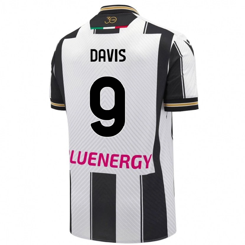 Danxen Barn Keinan Davis #9 Hvit Svart Hjemmetrøye Drakt Trøye 2024/25 Skjorter T-Skjorte