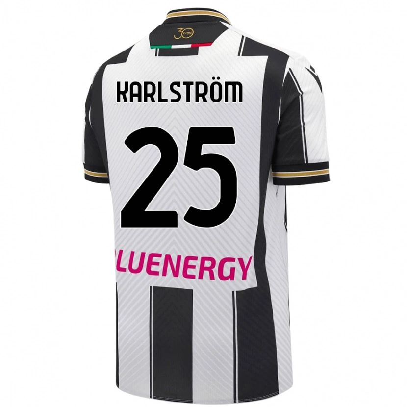 Danxen Barn Jesper Karlström #25 Hvit Svart Hjemmetrøye Drakt Trøye 2024/25 Skjorter T-Skjorte