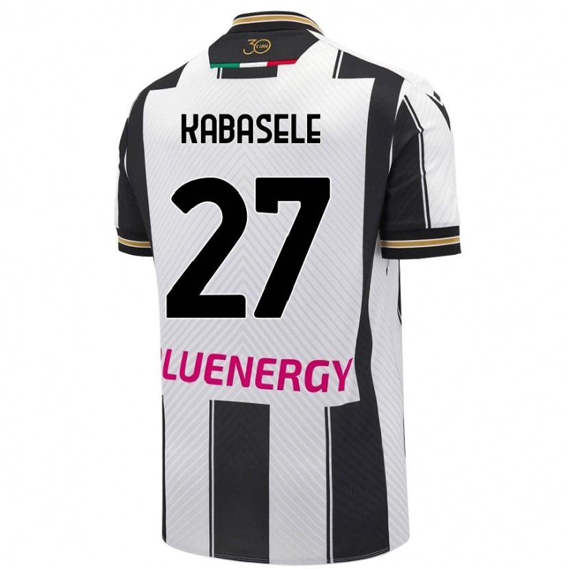 Danxen Barn Christian Kabasele #27 Hvit Svart Hjemmetrøye Drakt Trøye 2024/25 Skjorter T-Skjorte