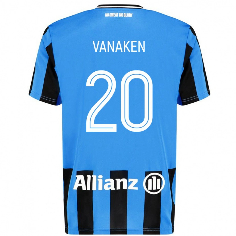 Danxen Barn Hans Vanaken #20 Himmelblå Svart Hjemmetrøye Drakt Trøye 2024/25 Skjorter T-Skjorte