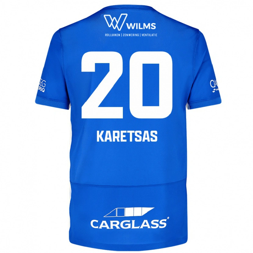 Danxen Barn Konstantinos Karetsas #20 Blå Hjemmetrøye Drakt Trøye 2024/25 Skjorter T-Skjorte